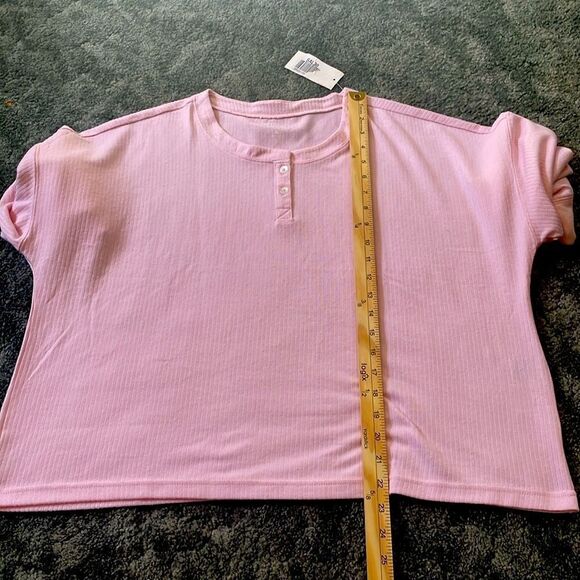 Jenni intimates, ribbed Henley, parfait pink size XL - Picture 5 of 7